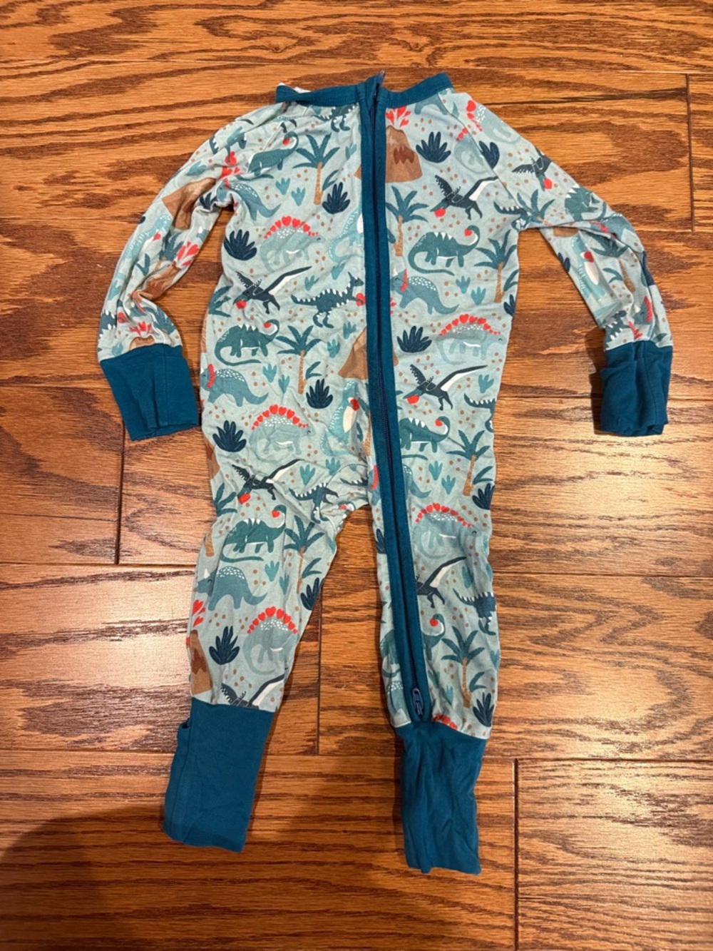 Emerson dinosaur zip onesie